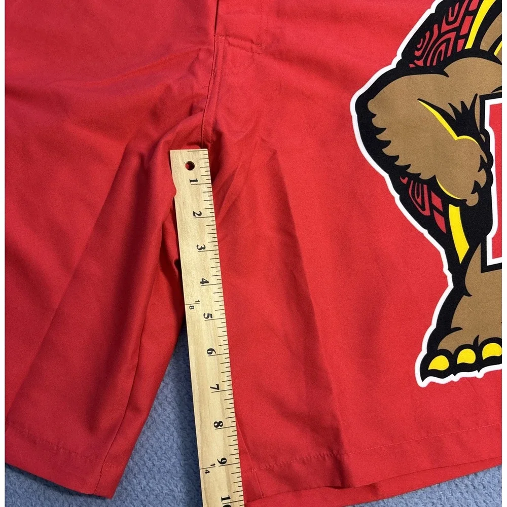 Route One Apparel Men's Red Maryland Terps Board Shorts Size 32